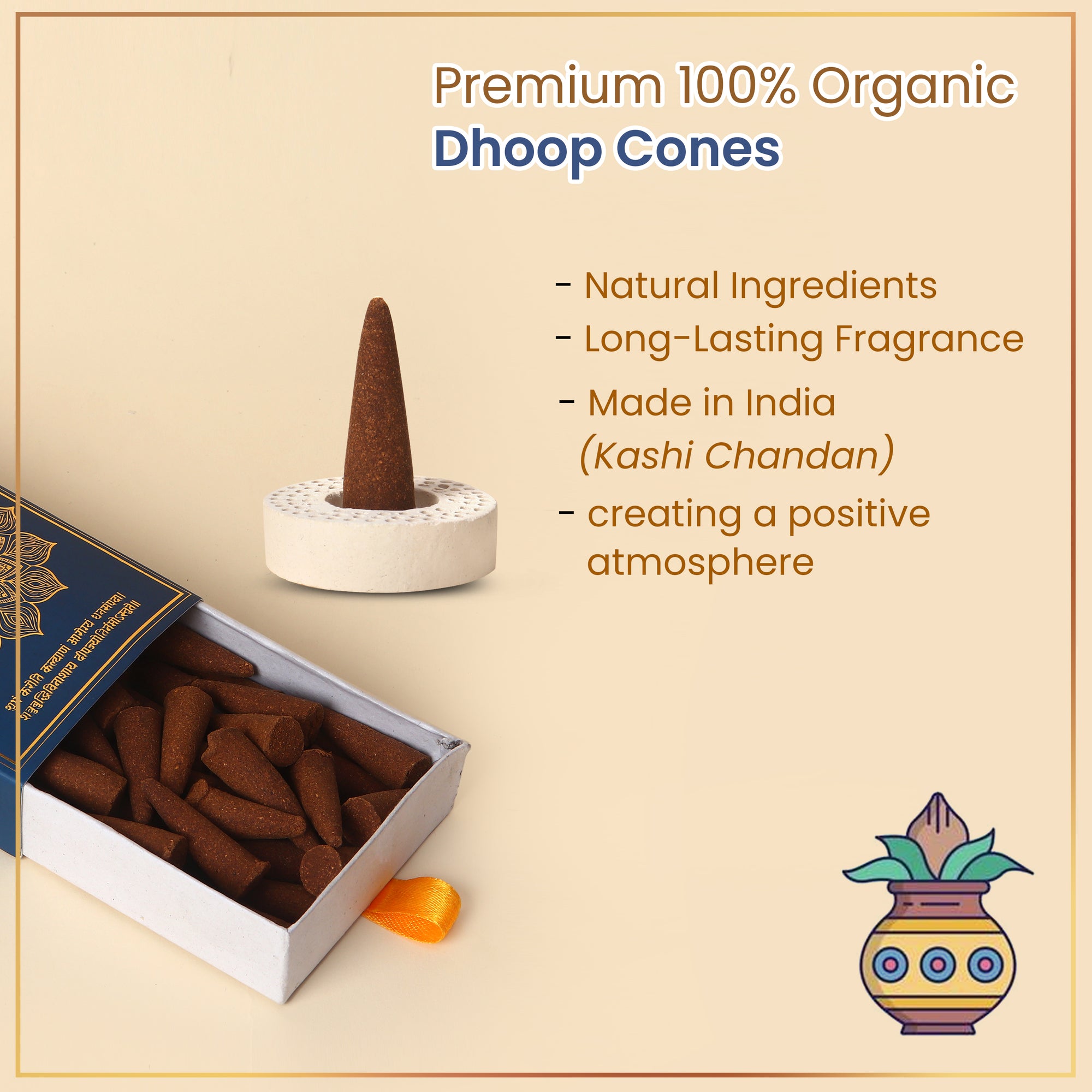 Manokamna Fresh Flower Dhoop Cone (Pack of 2)