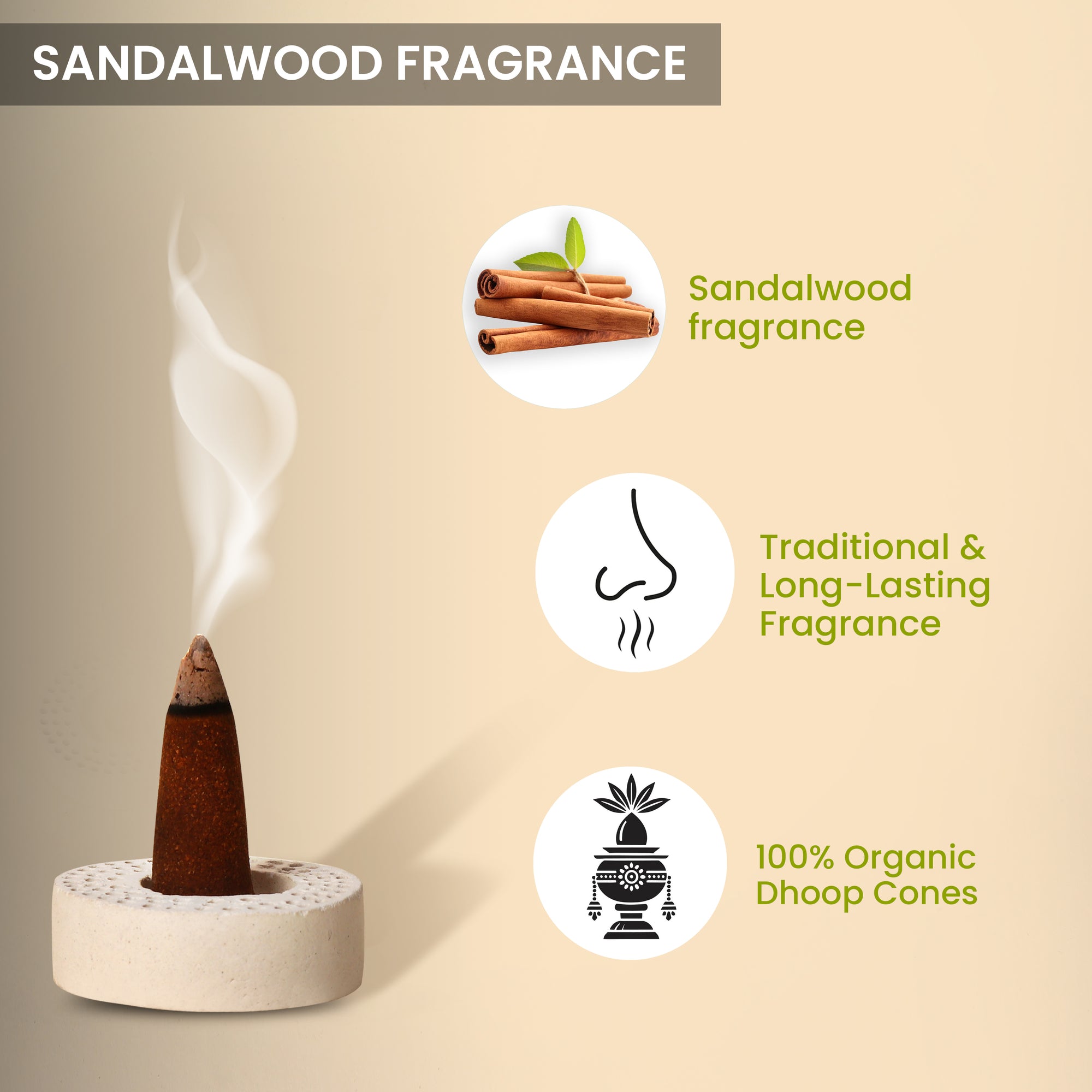 Manokamna Fresh Flower Dhoop Cone (Pack of 2)