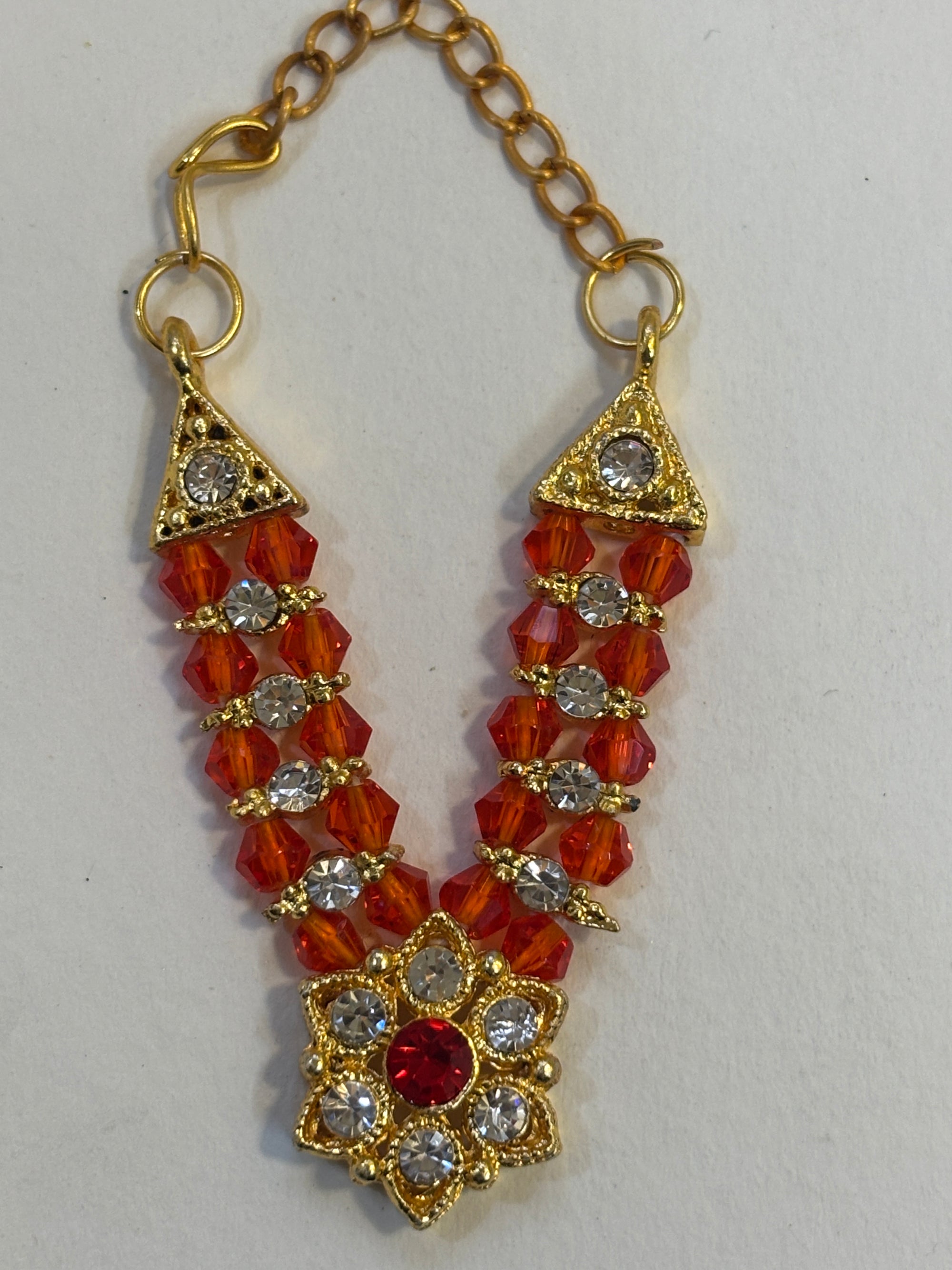 Kri-Radhey Emerald gold star mala