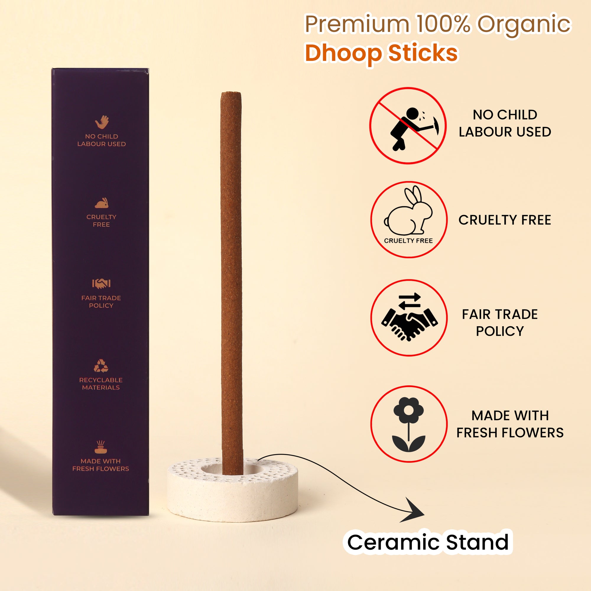 Manokamna Fresh Flower Dhoop Sticks (Pack of 2)