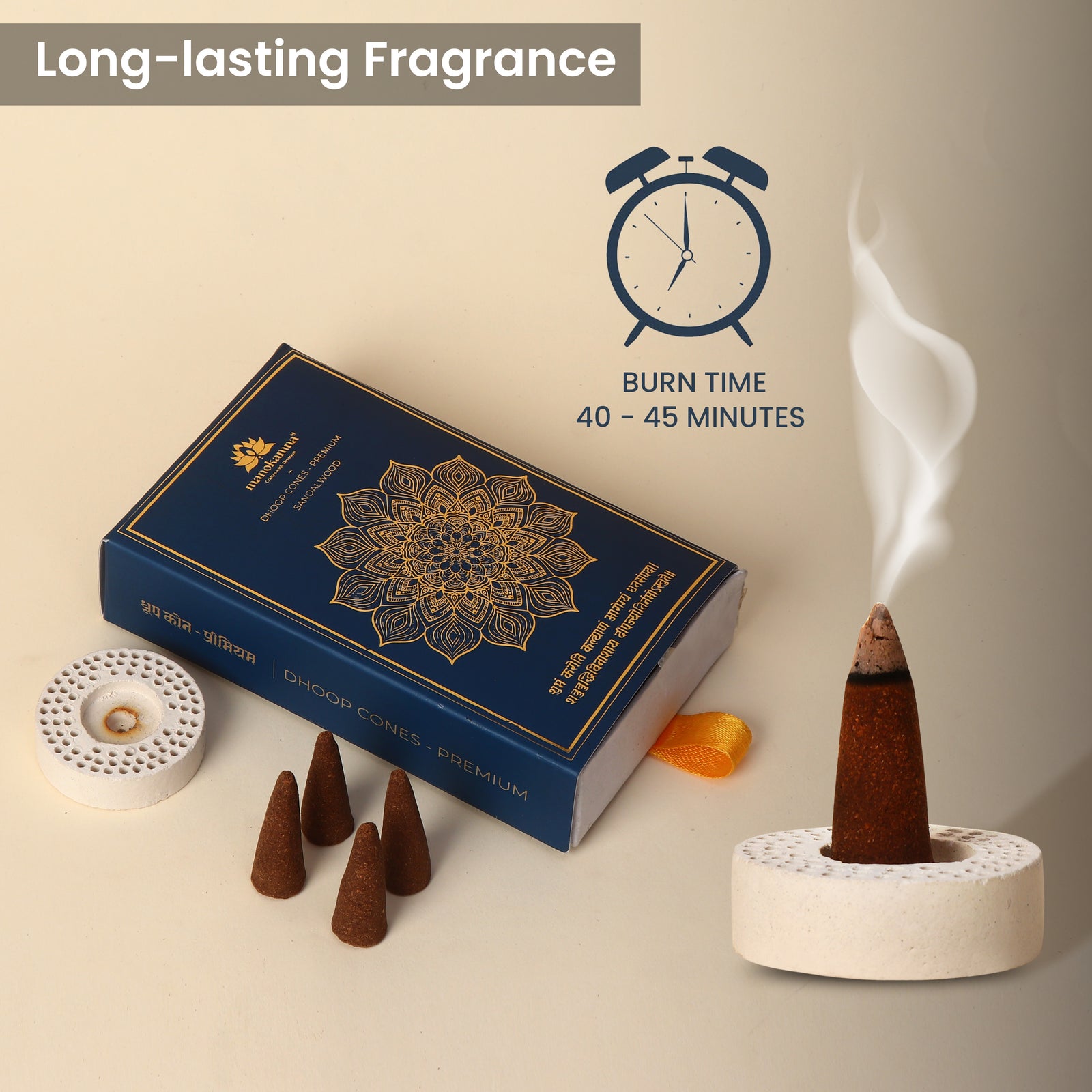 Manokamna Fresh Flower Dhoop Cone (Pack of 2)