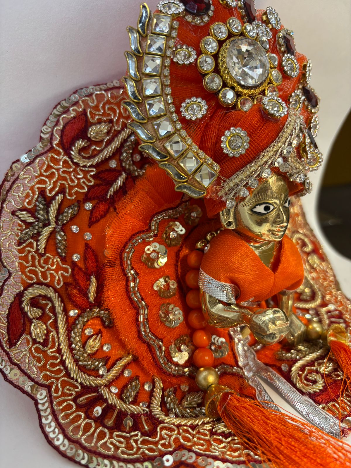 Kri-Radhey Orange handwork dress