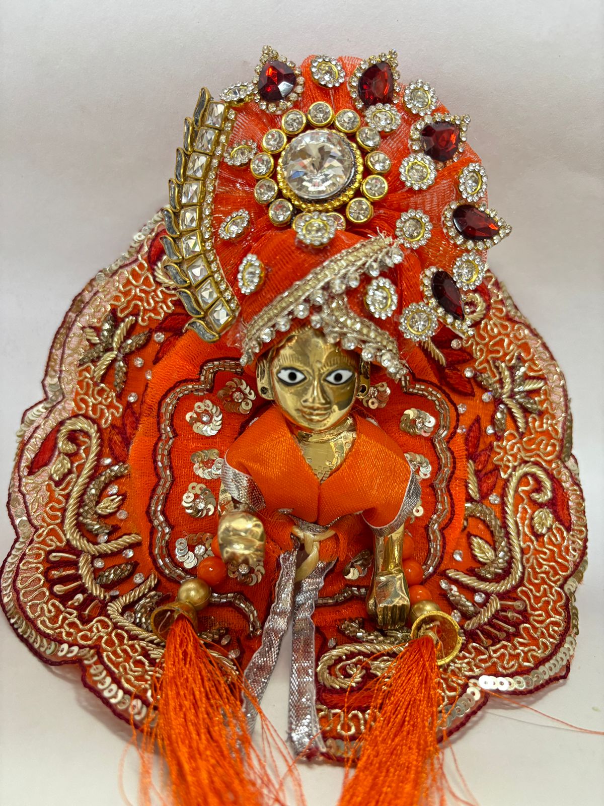 Kri-Radhey Orange handwork dress