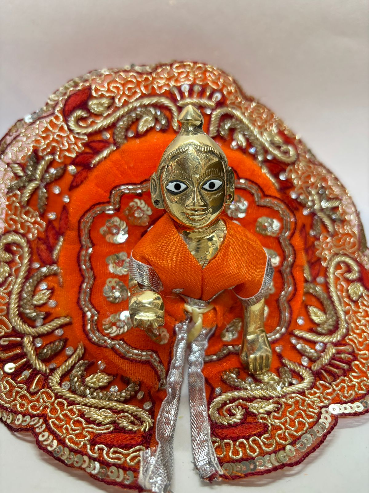 Kri-Radhey Orange handwork dress