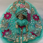Kri-Radhey Mint green handwork & stone dress