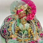 Kri-Radhey Green jardogi handwork poshak