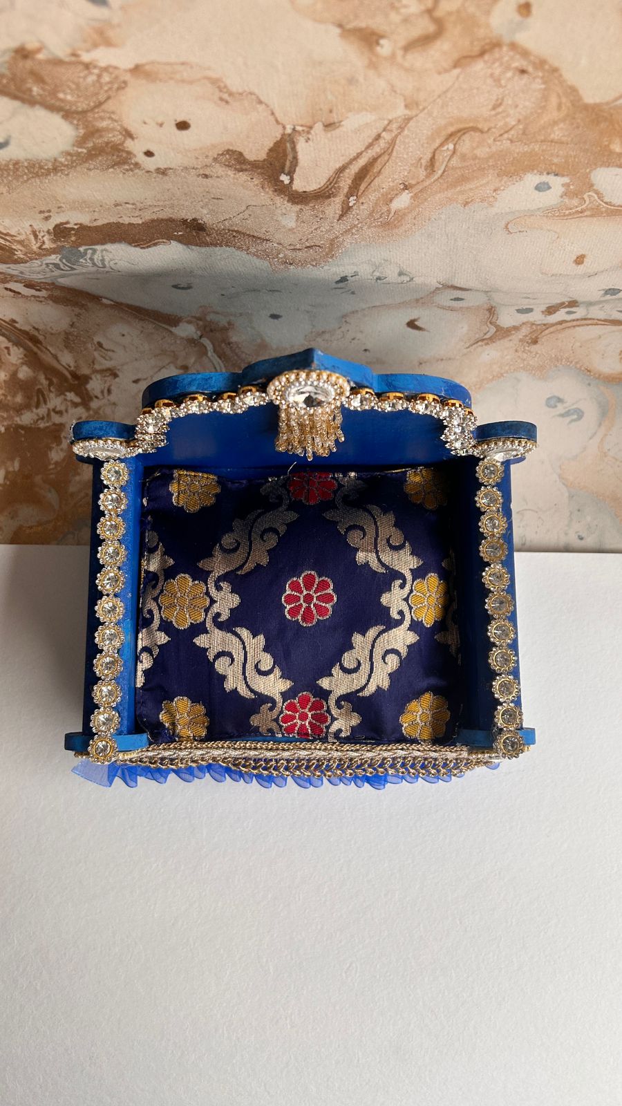 Kri-Radhey Royal blue singhasan