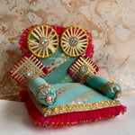 Kri-Radhey Mint lotus singhasan
