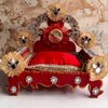 Kri-Radhey Red maharaja singhasan