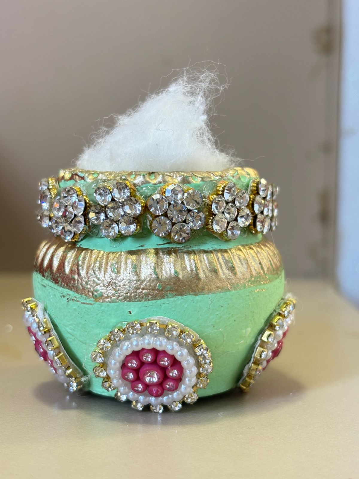 Kri-Radhey Soil decorated matki ( small )
