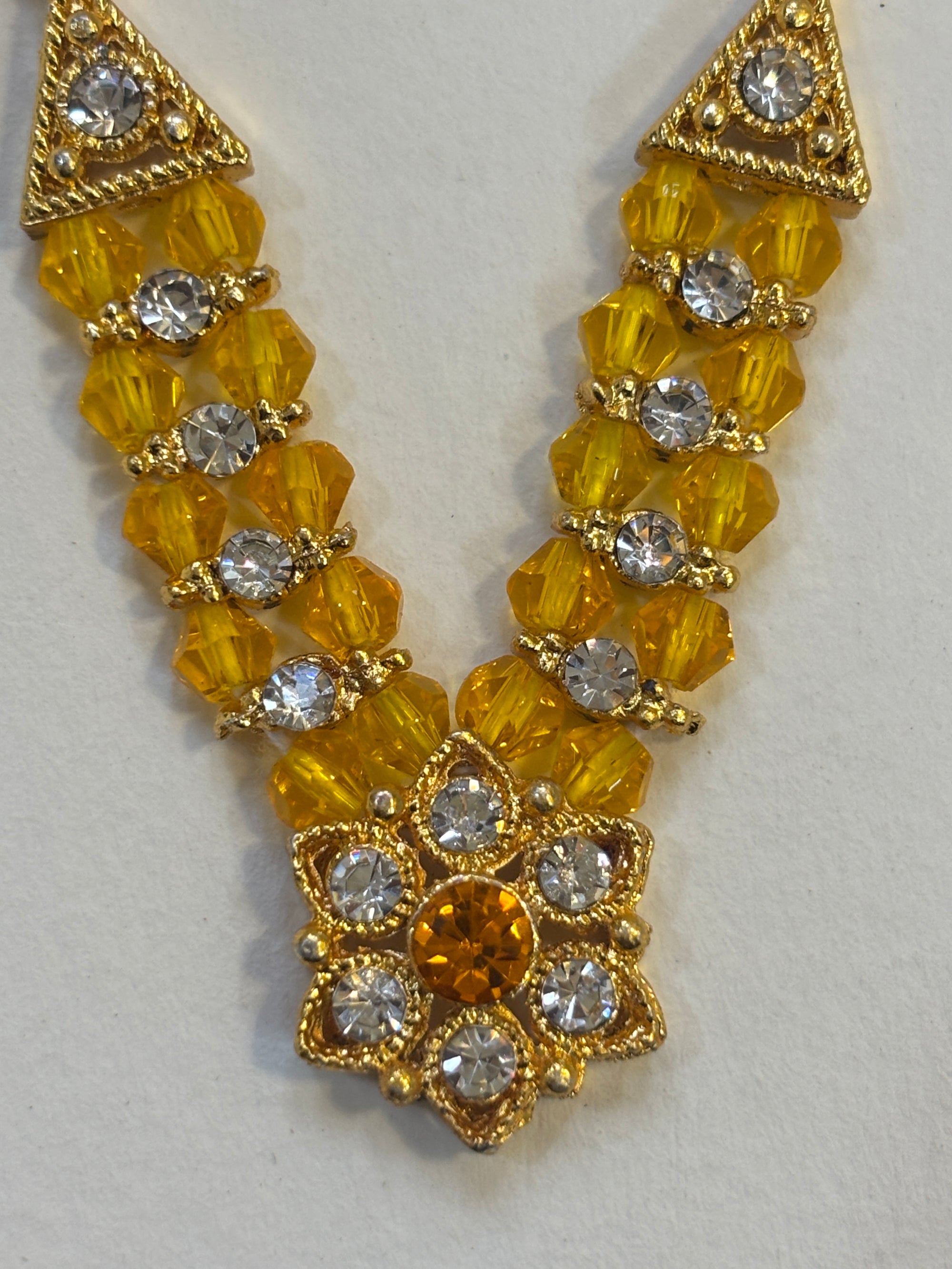 Kri-Radhey Emerald gold star mala