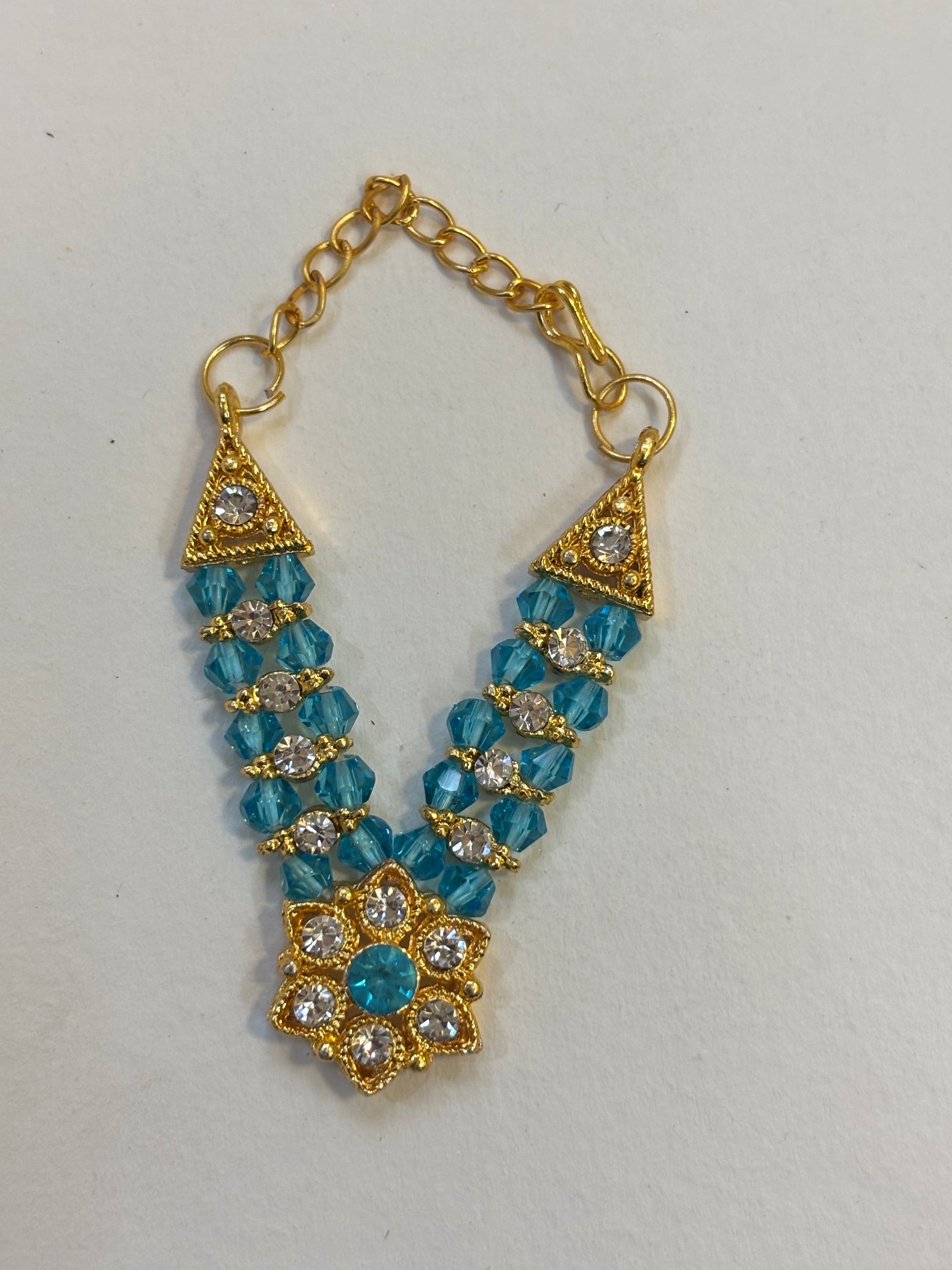 Kri-Radhey Emerald gold star mala