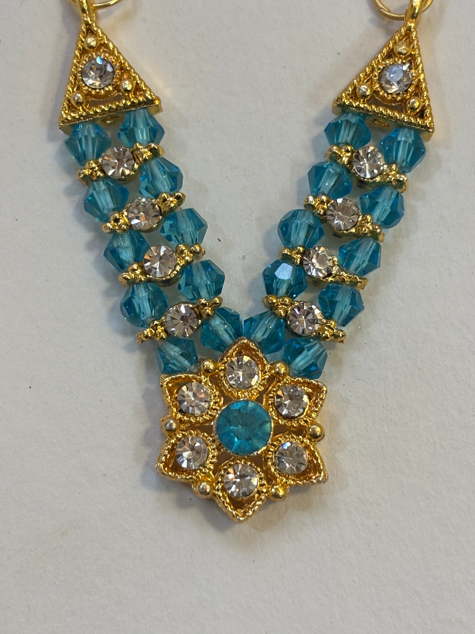 Kri-Radhey Emerald gold star mala