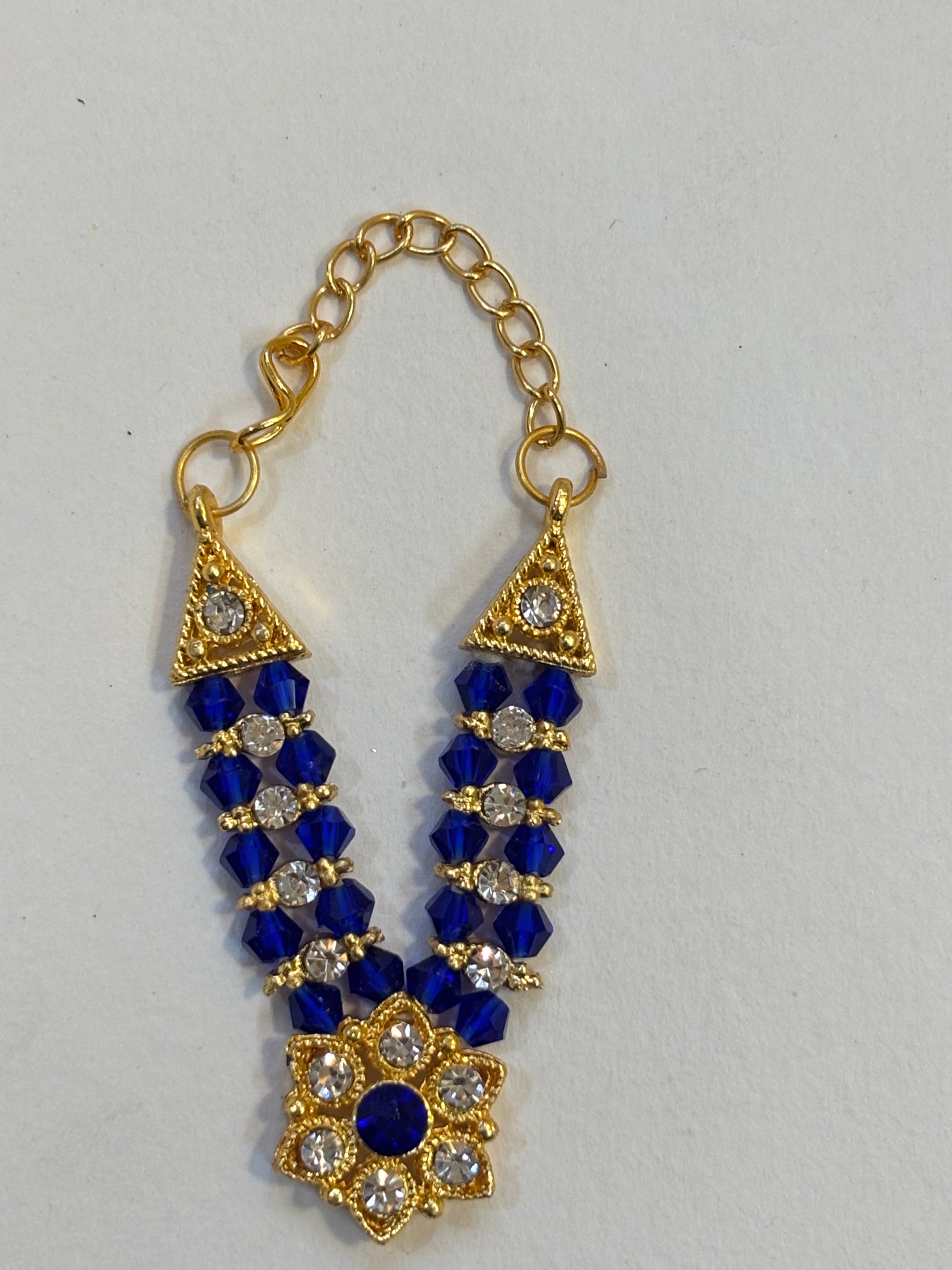 Kri-Radhey Emerald gold star mala
