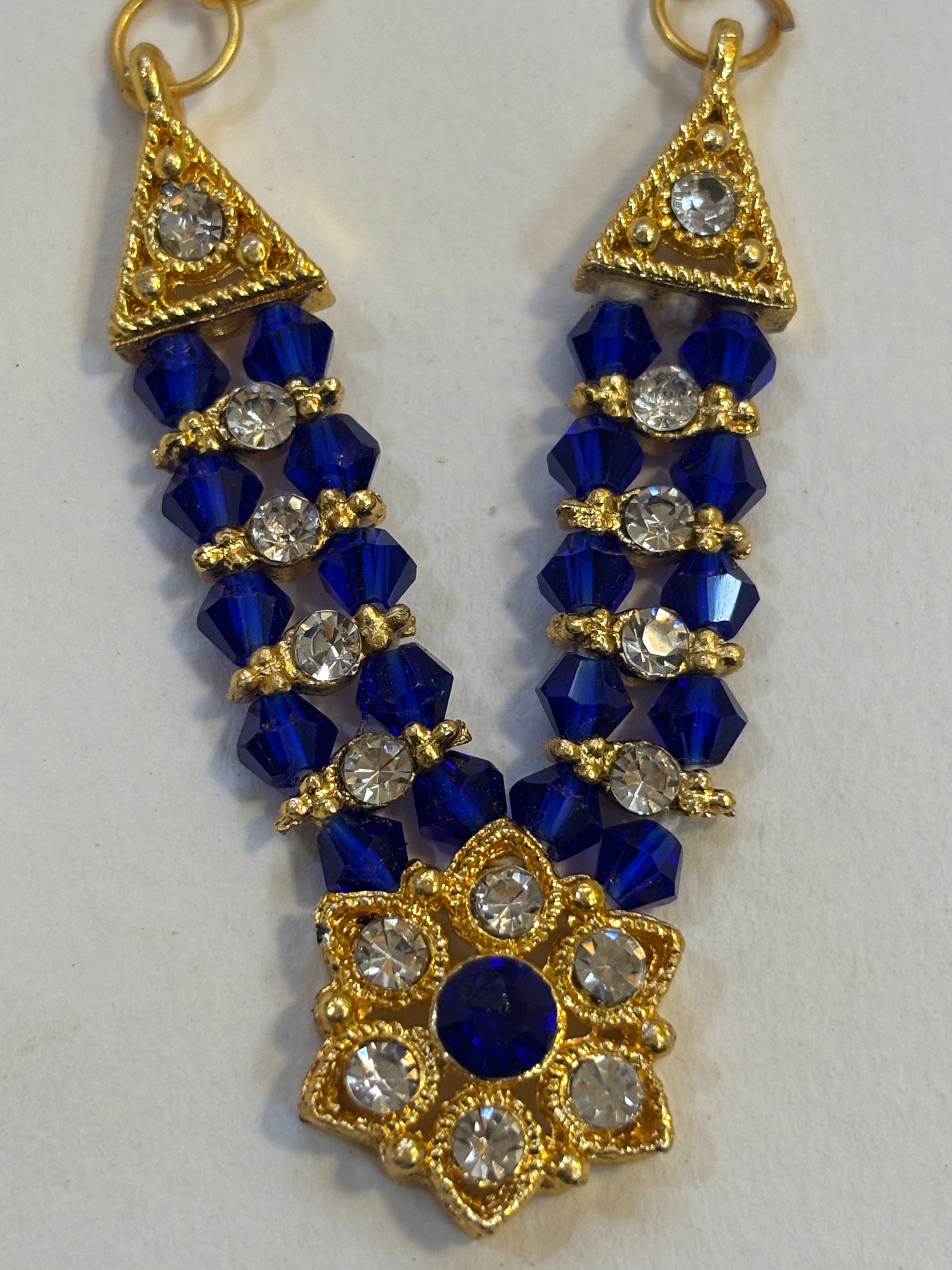 Kri-Radhey Emerald gold star mala