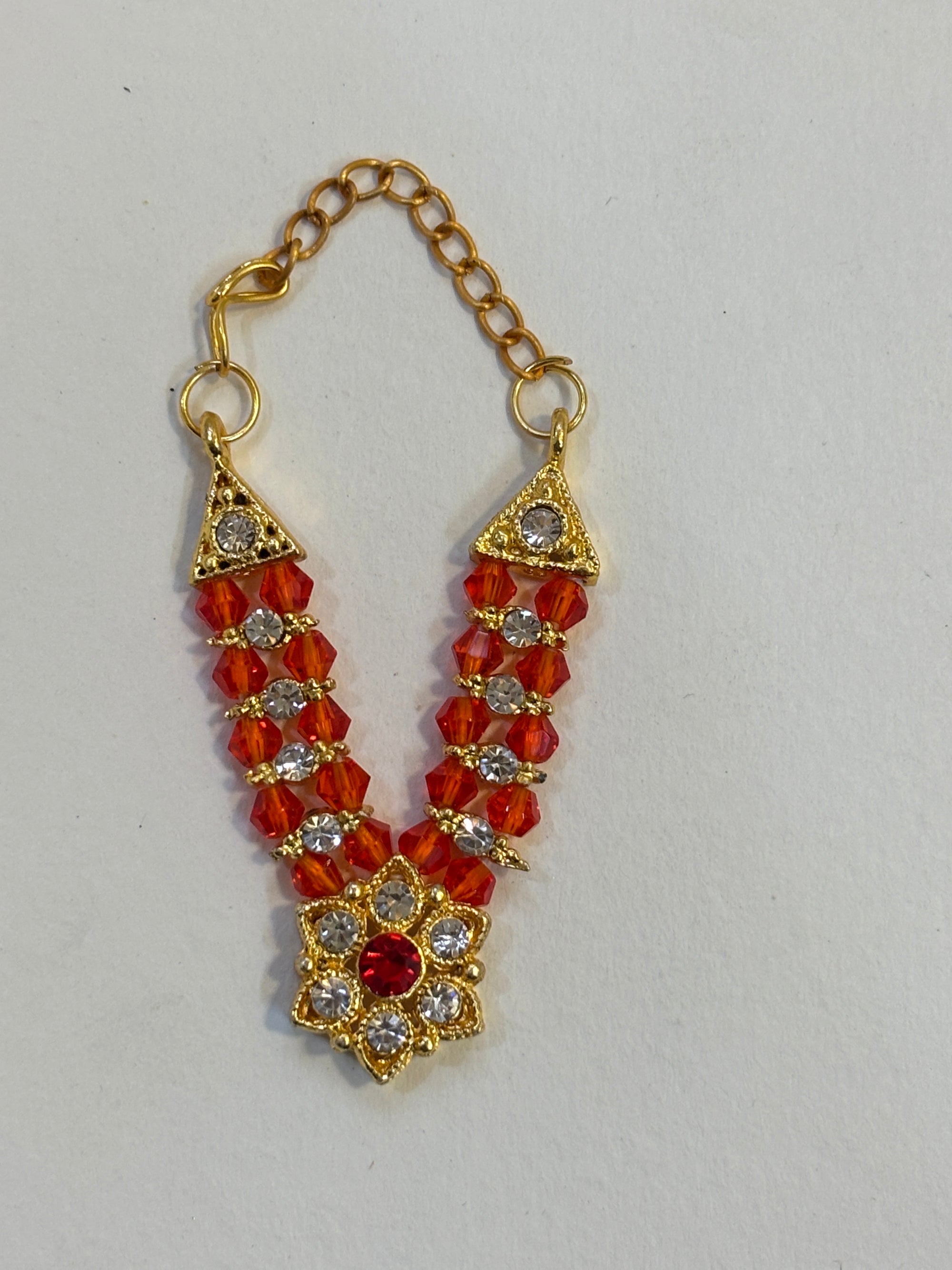 Kri-Radhey Emerald gold star mala