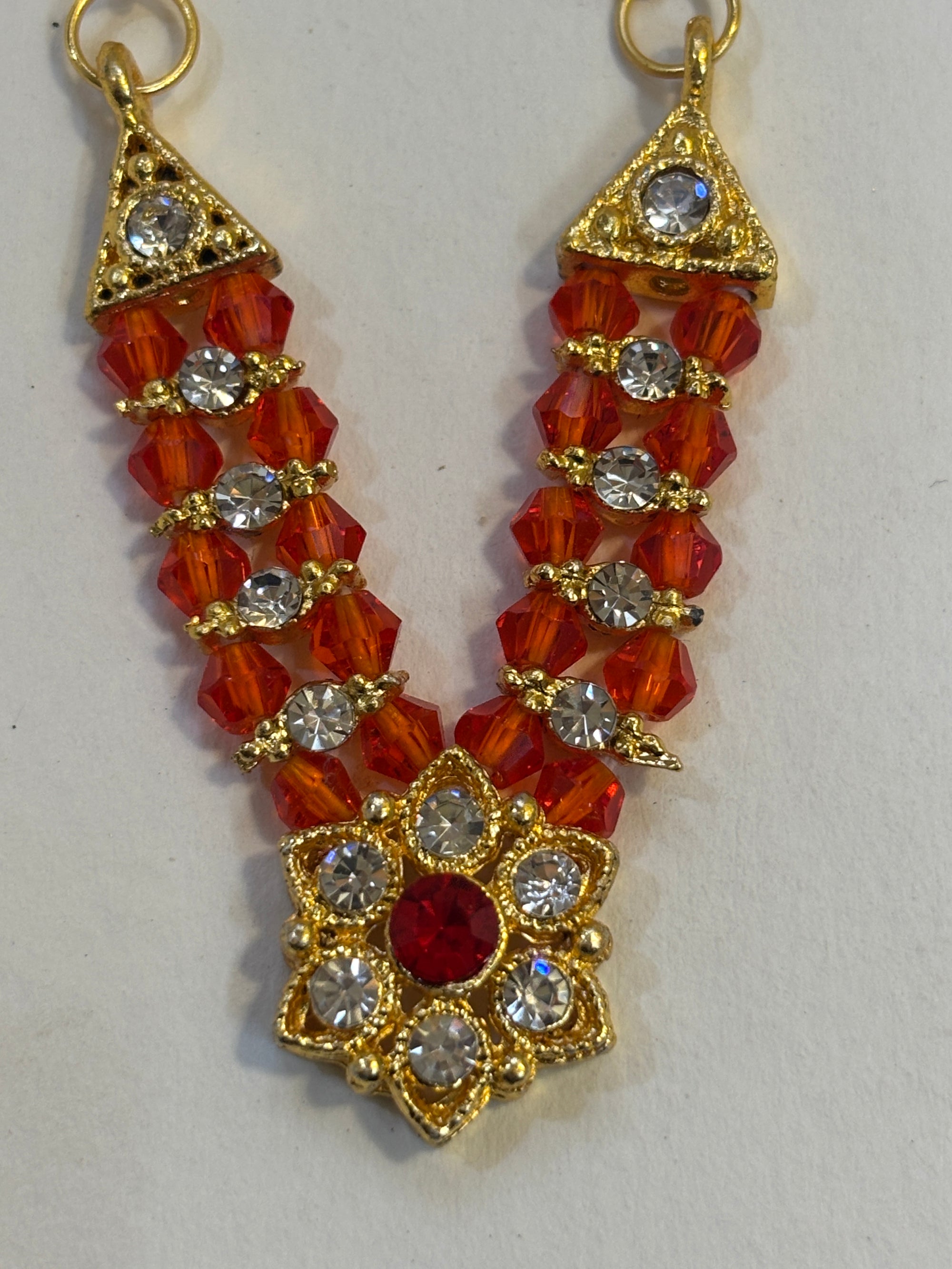 Kri-Radhey Emerald gold star mala