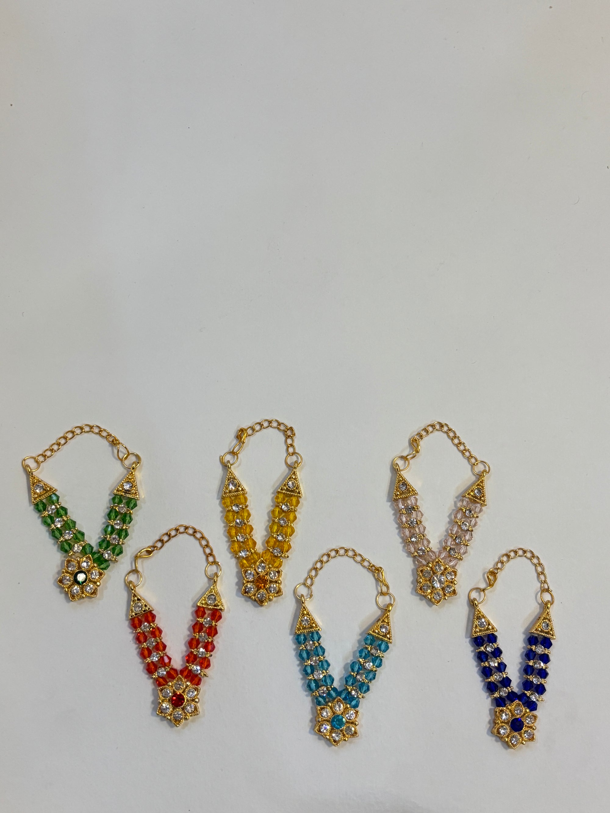 Kri-Radhey Emerald gold star mala