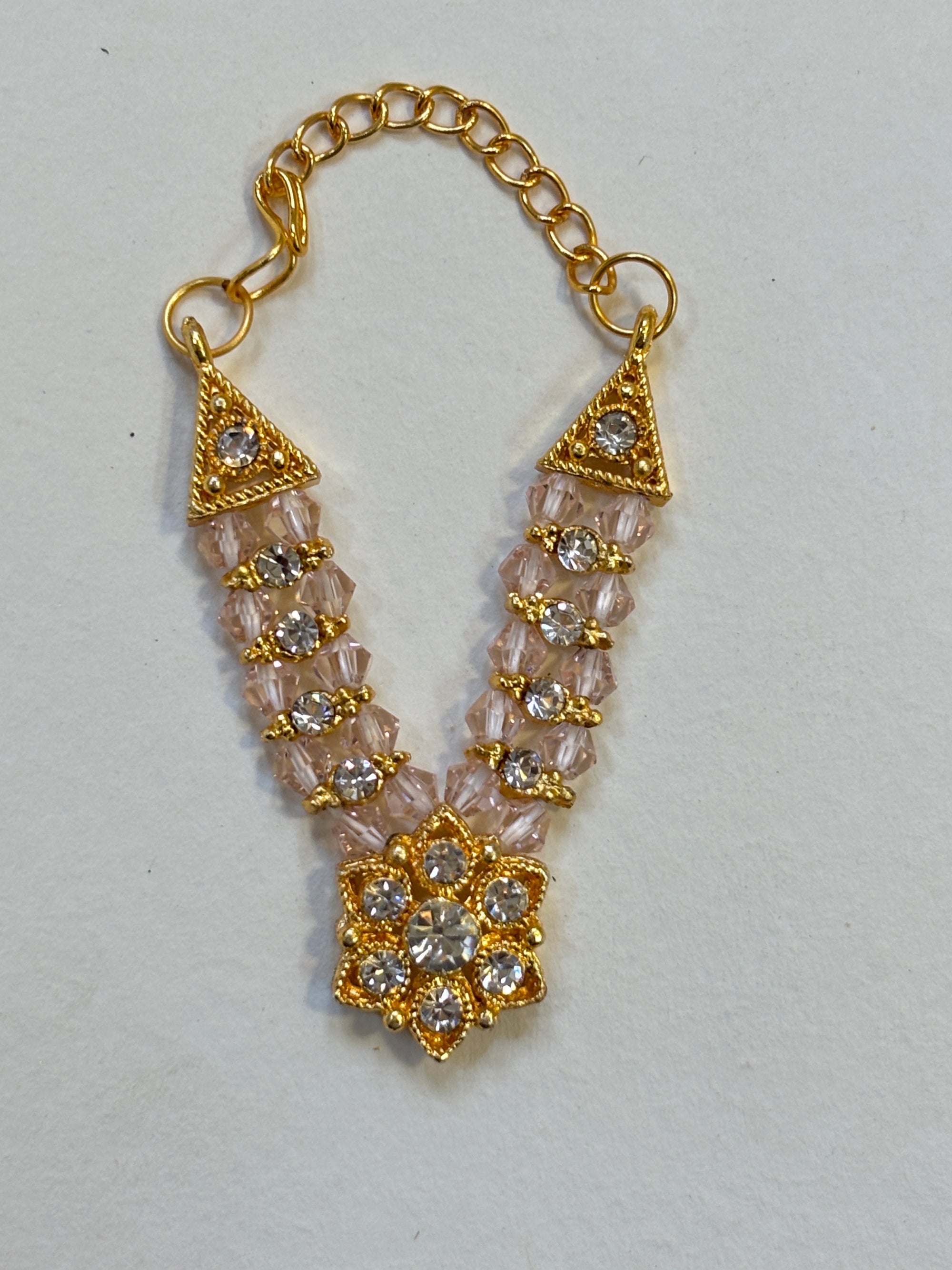 Kri-Radhey Emerald gold star mala