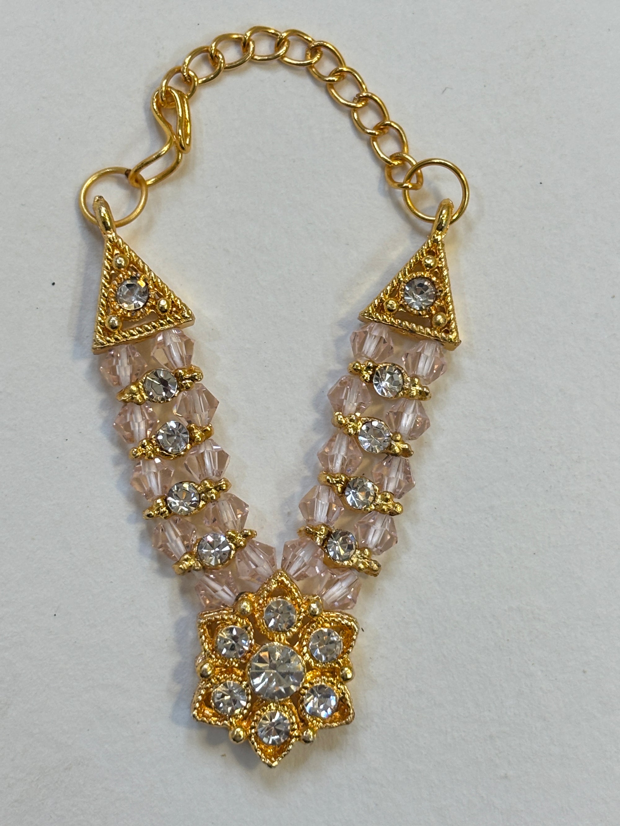 Kri-Radhey Emerald gold star mala