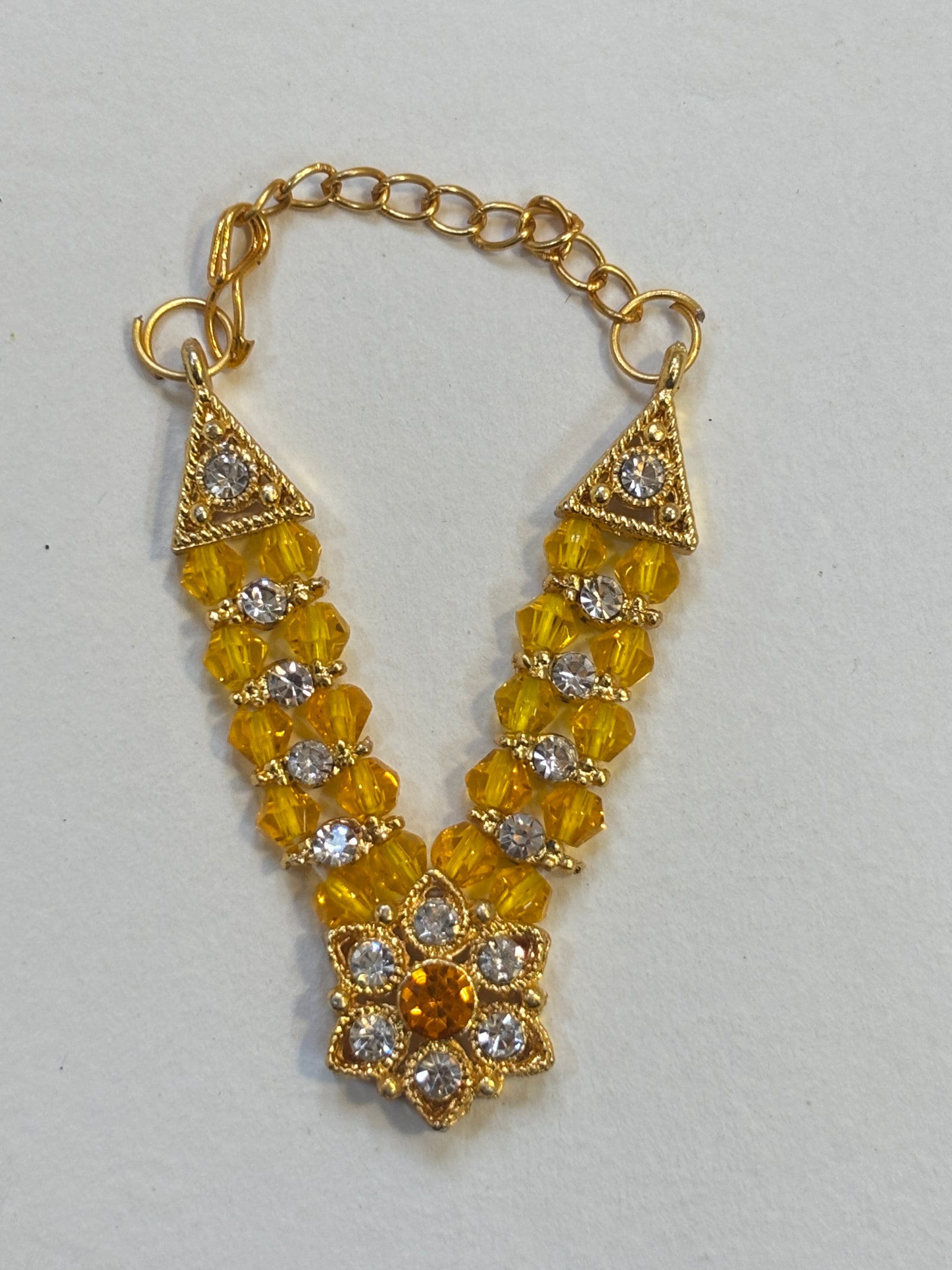 Kri-Radhey Emerald gold star mala