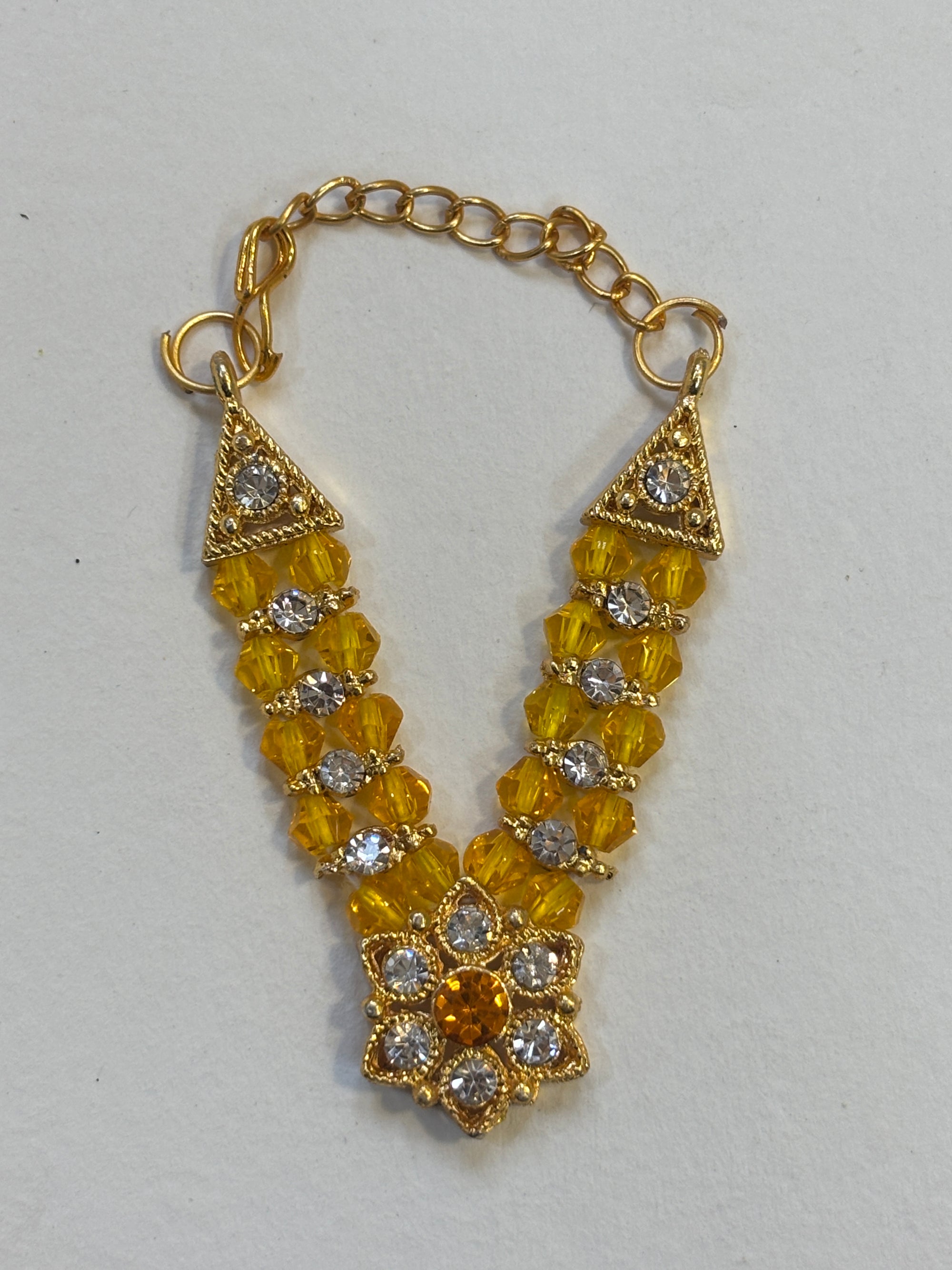 Kri-Radhey Emerald gold star mala