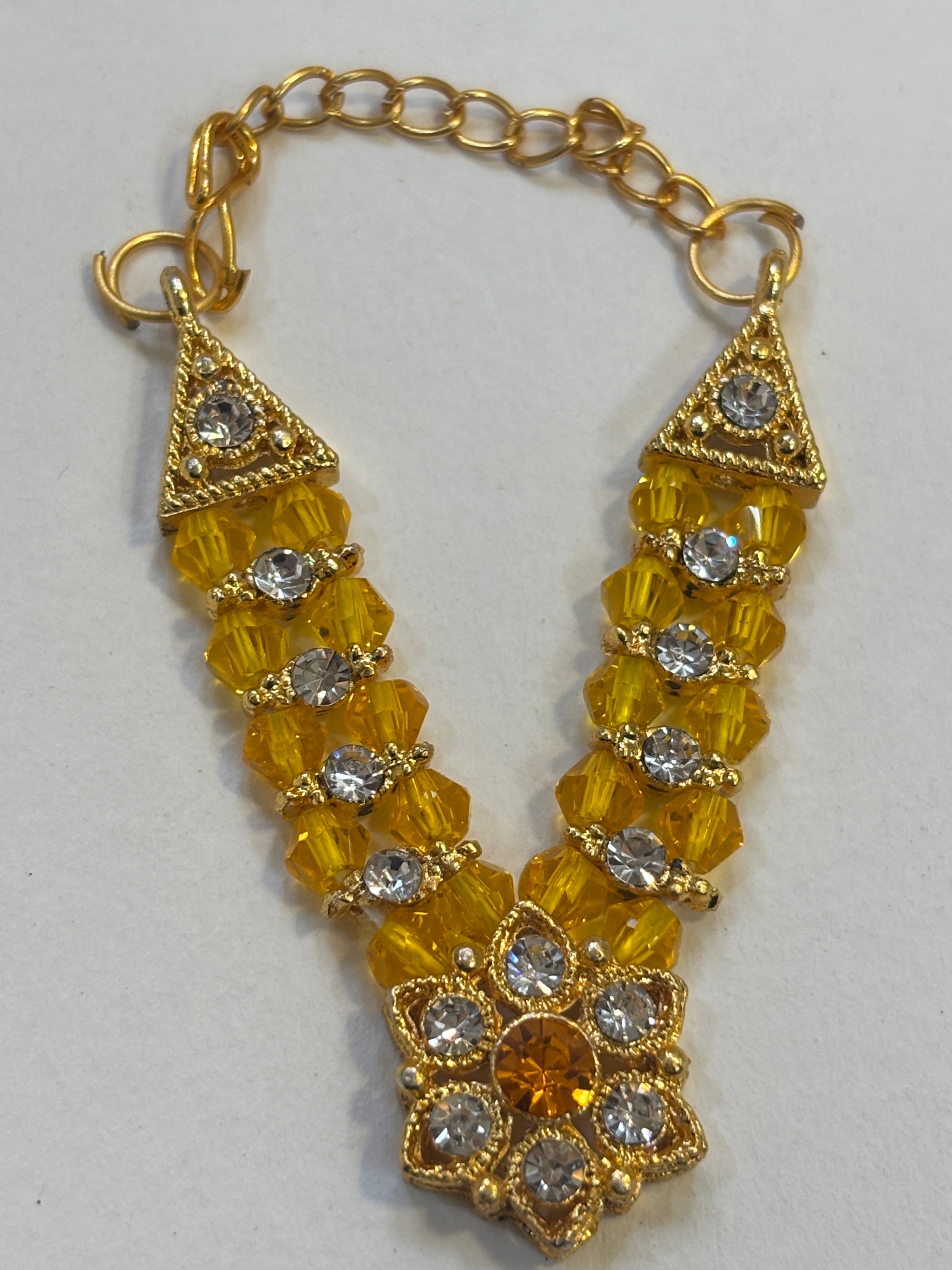 Kri-Radhey Emerald gold star mala